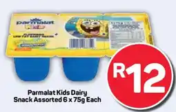 Pick n Pay Parmalat Kids Dairy Snack Assorted 6 x 75g Each offer