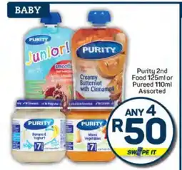Pick n Pay Purity 2nd Food 125ml or Pureed 110ml Assorted offer