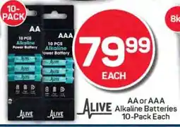 Pick n Pay ALIVE AA or AAA Alkaline Batteries offer