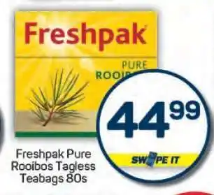 Pick n Pay Freshpak Pure Rooibos Tagless Teabags 80s offer