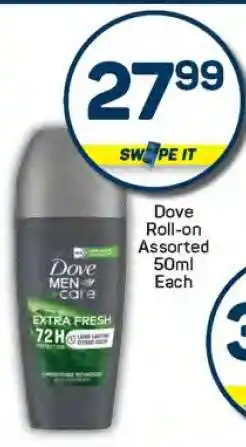 Pick n Pay Dove Roll-on Assorted 50ml Each offer