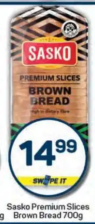 Pick n Pay Sasko Premium Slices Brown Bread 700g offer