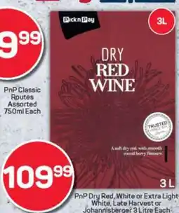Pick n Pay PnP Dry Red Wine offer