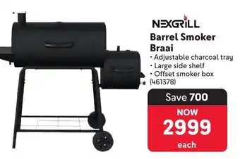 Makro Nexgrill Barrel Smoker Braai offer