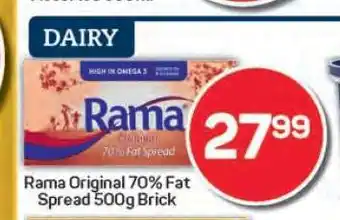 Pick n Pay Rama Original 70% Fat Spread 500g Brick offer
