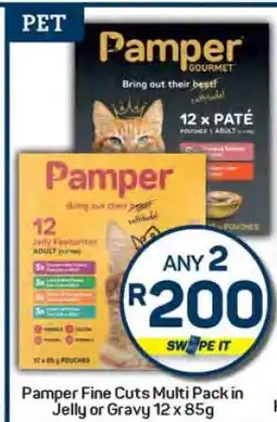 Pick n Pay Pamper Fine Cuts Multi Pack in Jelly or Gravy 12 x 85g offer