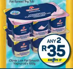 Pick n Pay Clover Low Fat Smooth Yoghurt 6 x 100g offer