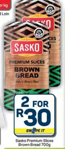 Pick n Pay Hypermarket Sasko Premium Slices Brown Bread 700g offer