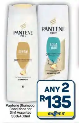 Pick n Pay Hypermarket Pantene Shampoo, Conditioner or 3in1 Assorted offer