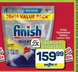 Pick n Pay Hypermarket Finish Dishwasher Tablets Lemon 44s offer