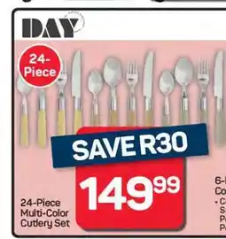 Pick n Pay Hypermarket 24-Piece Multi-Color Cutlery Set offer