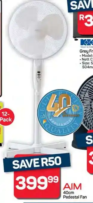 Pick n Pay Hypermarket AIM 40cm Pedestal Fan offer