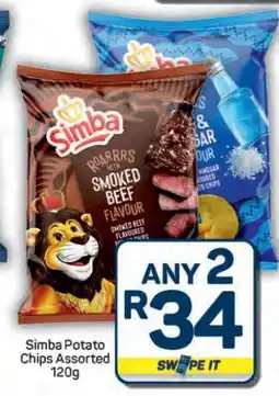 Pick n Pay Hypermarket Simba Potato Chips Assorted 120g offer