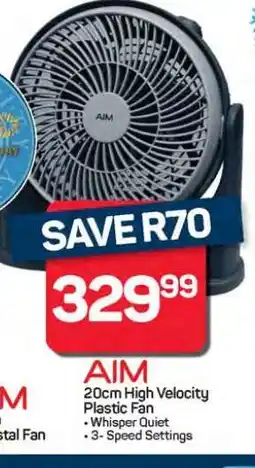 Pick n Pay Hypermarket AIM 20cm High Velocity Plastic Fan offer