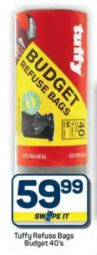 Pick n Pay Hypermarket Tuffy Refuse Bags Budget 40's offer