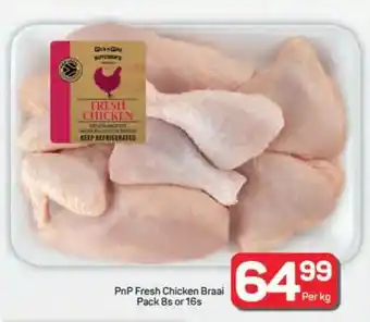 Pick n Pay Hypermarket PnP Fresh Chicken Braai Pack 8s or 16s offer