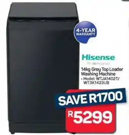 Pick n Pay Hypermarket Hisense 14kg Grey Top Loader Washing Machine offer