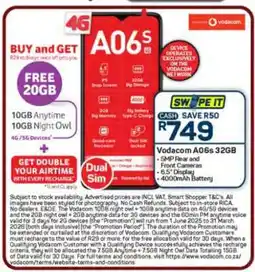 Pick n Pay Hypermarket Vodacom A06s 32GB offer