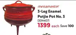 Makro Megamaster 3-Leg Enamel Potjie Pot No. 3 offer