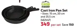 Makro Camp Master Cast Iron Pan Set offer