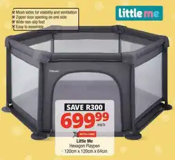 Checkers Little Me Hexagon Playpen offer