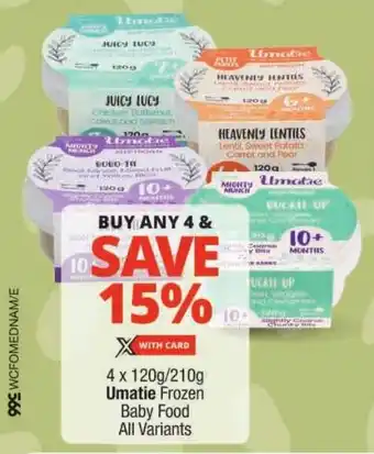 Checkers Umatie Frozen Baby Food All Variants offer