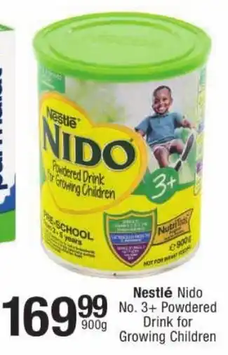 Checkers Nestlé Nido No. 3+ Powdered Drink for Growing Children offer