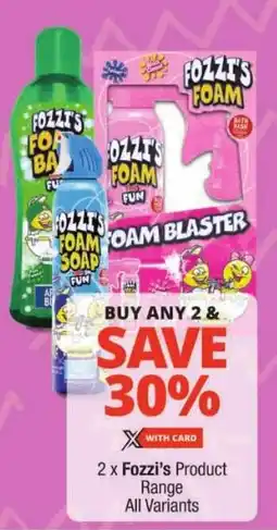 Checkers Fozzi's Product Range All Variants offer
