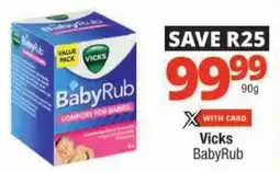 Checkers Vicks BabyRub offer