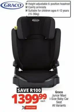 Checkers Graco Junior Maxi i-Size Baby Car Seat All Variants offer