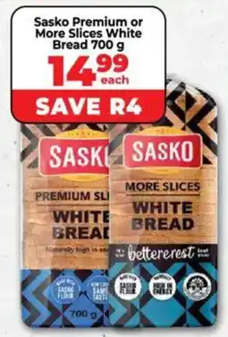 Food Lover's Market Sasko Premium or More Slices White Bread offer
