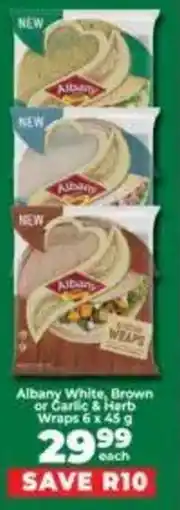 Food Lover's Market Albany White, Brown or Garlic & Herb Wraps offer