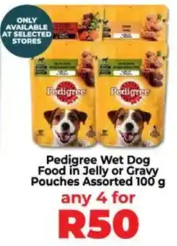 Food Lover's Market Pedigree Wet Dog Food in Jelly or Gravy Pouches Assorted offer