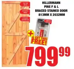 Boxer Build Hillermann pine f & l braced stained door offer