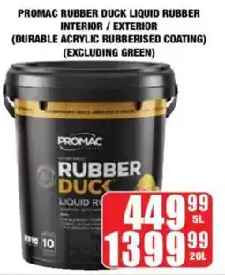 Boxer Build Promac rubber duck liquid rubber interior/exterior offer