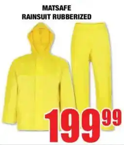 Boxer Build Matsafe rainsuit rubberized offer