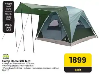 Makro Camp Master Camp Dome 410 Tent offer