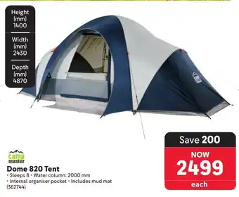 Makro Camp Master Dome 820 Tent offer