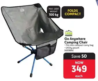 Makro Camp Master Go Anywhere Camping Chair offer