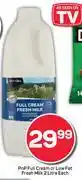 Pick n Pay Pnp Full Cream Or Low Fat Fresh Milk-2Ltr Each offer
