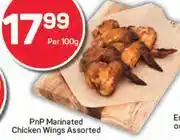 Pick n Pay Pnp Marinated Chicken Wings Assorted-Per 100g offer