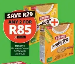 Checkers Bokomo ProNutro Cereal offer