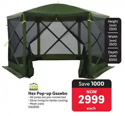 Makro Camp Master Hex Pop-up Gazebo offer