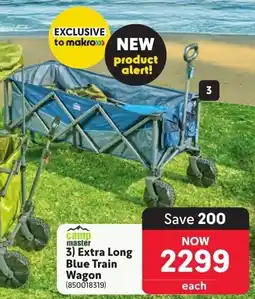 Makro Camp Master Extra Long Blue Train Wagon offer