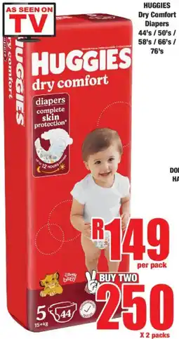 Boxer HUGGIES Dry Comfort Diapers offer