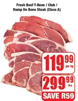 Boxer Fresh Beef T-Bone/ Club/ Rump On Bone Steak offer