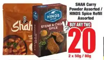 Boxer SHAH Curry Powder Assorted/ HINDS Spice Refill Assorted offer
