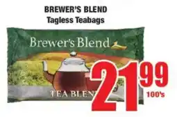 Boxer BREWER'S BLEND Tagless Teabags offer