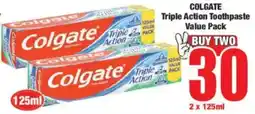 Boxer COLGATE Triple Action Toothpaste Value Pack offer