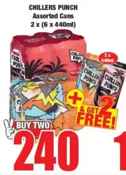 Boxer CHILLERS PUNCH Assorted Cans offer